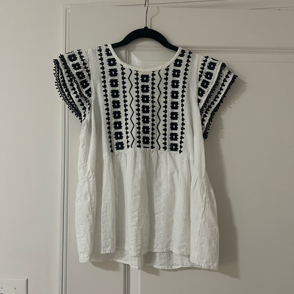 Loft Embroidered Top